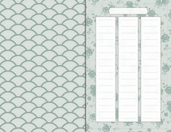 Journal Spreads: 60 Open Book Planner Pages - Crimson Peonies - Commercial Use — image 31