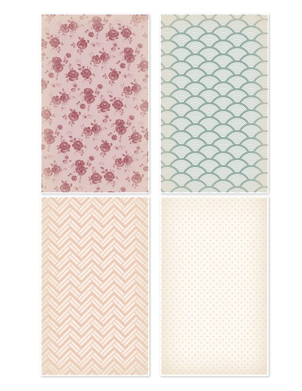 Ephemera Kit: 93 Printable Cards, Tags and Word Strips - Crimson Peonies - Commercial Use — image 34