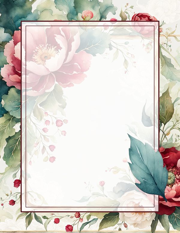 Art Journal and Planner Kit: 101 Printable Pages - Crimson Peonies - Commercial Use — image 51