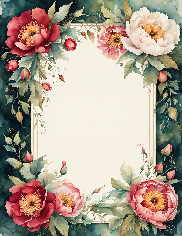 Art Journal and Planner Kit: 101 Printable Pages - Crimson Peonies - Commercial Use — image 54