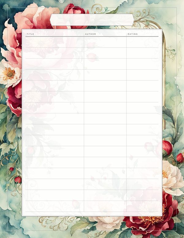 Art Journal and Planner Kit: 101 Printable Pages - Crimson Peonies - Commercial Use — image 57