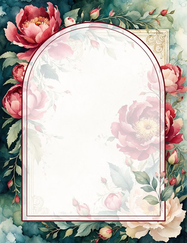 Art Journal and Planner Kit: 101 Printable Pages - Crimson Peonies - Commercial Use — image 66