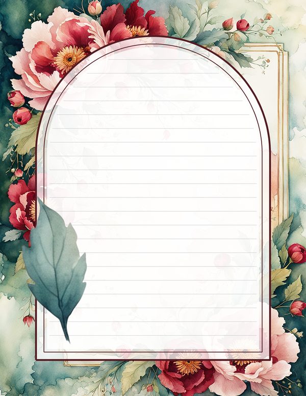 Art Journal and Planner Kit: 101 Printable Pages - Crimson Peonies - Commercial Use — image 69