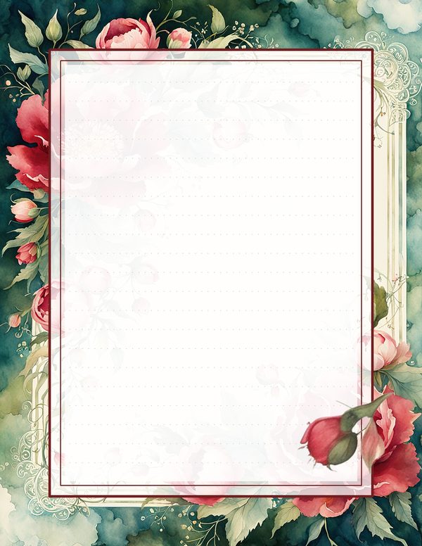 Art Journal and Planner Kit: 101 Printable Pages - Crimson Peonies - Commercial Use — image 72