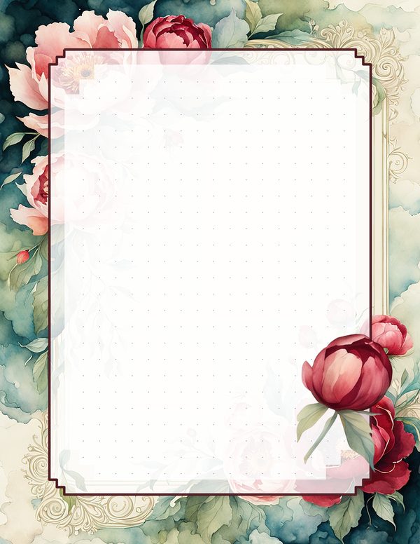 Art Journal and Planner Kit: 101 Printable Pages - Crimson Peonies - Commercial Use — image 78