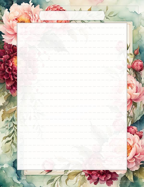 Art Journal and Planner Kit: 101 Printable Pages - Crimson Peonies - Commercial Use — image 85