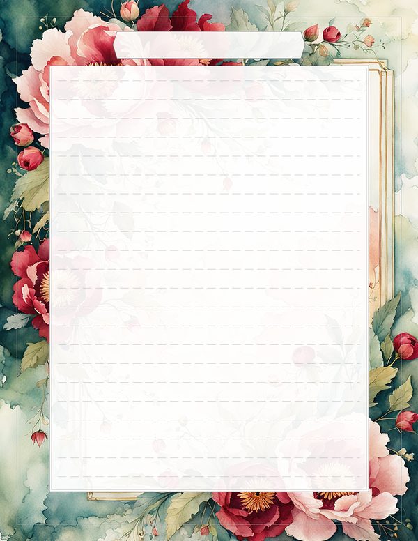 Art Journal and Planner Kit: 101 Printable Pages - Crimson Peonies - Commercial Use — image 88