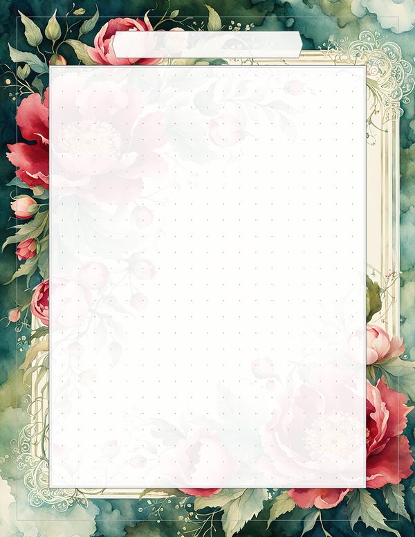 Art Journal and Planner Kit: 101 Printable Pages - Crimson Peonies - Commercial Use — image 89