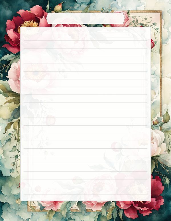 Art Journal and Planner Kit: 101 Printable Pages - Crimson Peonies - Commercial Use — image 90