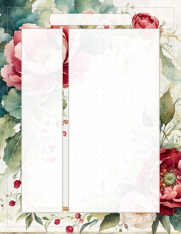 Art Journal and Planner Kit: 101 Printable Pages - Crimson Peonies - Commercial Use — image 94