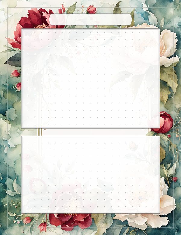 Art Journal and Planner Kit: 101 Printable Pages - Crimson Peonies - Commercial Use — image 95