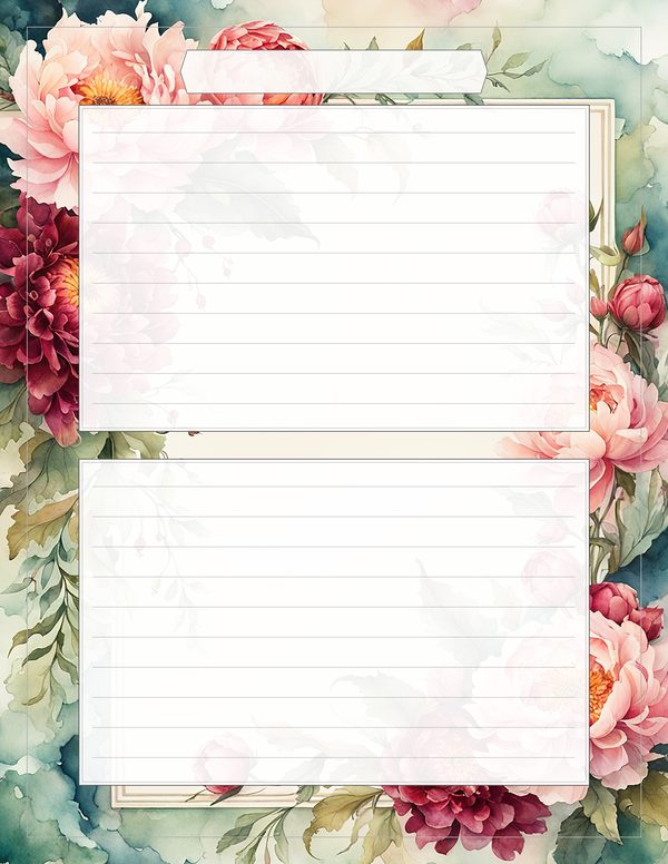 Art Journal and Planner Kit: 101 Printable Pages - Crimson Peonies - Commercial Use — image 96