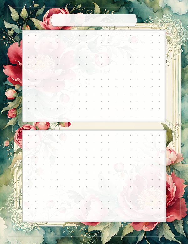Art Journal and Planner Kit: 101 Printable Pages - Crimson Peonies - Commercial Use — image 100