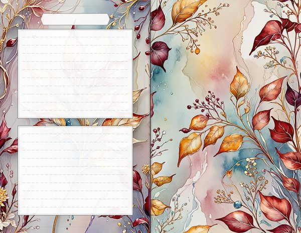 Journal Spreads: 60 Open Book Planner Pages - Golden Autumn - Commercial Use — image 56