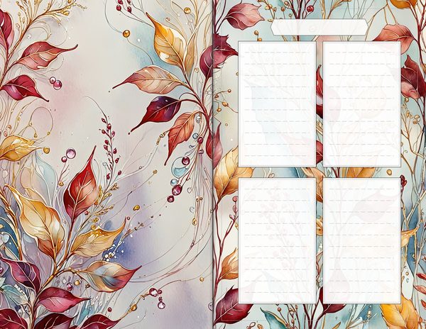 Journal Spreads: 60 Open Book Planner Pages - Golden Autumn - Commercial Use — image 58