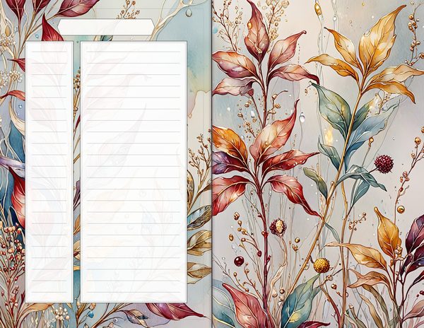 Journal Spreads: 60 Open Book Planner Pages - Golden Autumn - Commercial Use — image 60