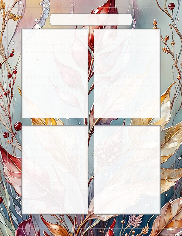 Art Journal and Planner Kit: 102 Printable Pages - Golden Autumn - Commercial Use — image 99