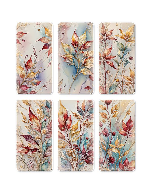 Ephemera Kit: 88 Printable Cards, Tags and Word Strips - Golden Autumn - Commercial Use — image 2