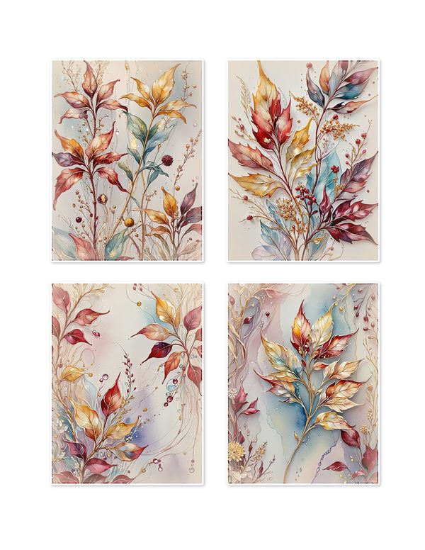 Ephemera Kit: 88 Printable Cards, Tags and Word Strips - Golden Autumn - Commercial Use — image 7