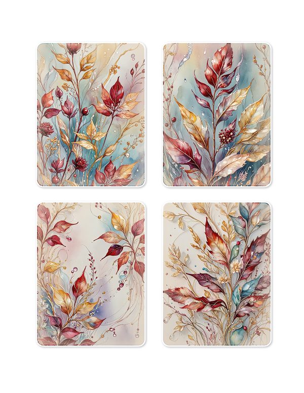 Ephemera Kit: 88 Printable Cards, Tags and Word Strips - Golden Autumn - Commercial Use — image 8