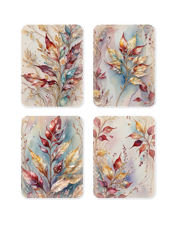 Ephemera Kit: 88 Printable Cards, Tags and Word Strips - Golden Autumn - Commercial Use — image 9