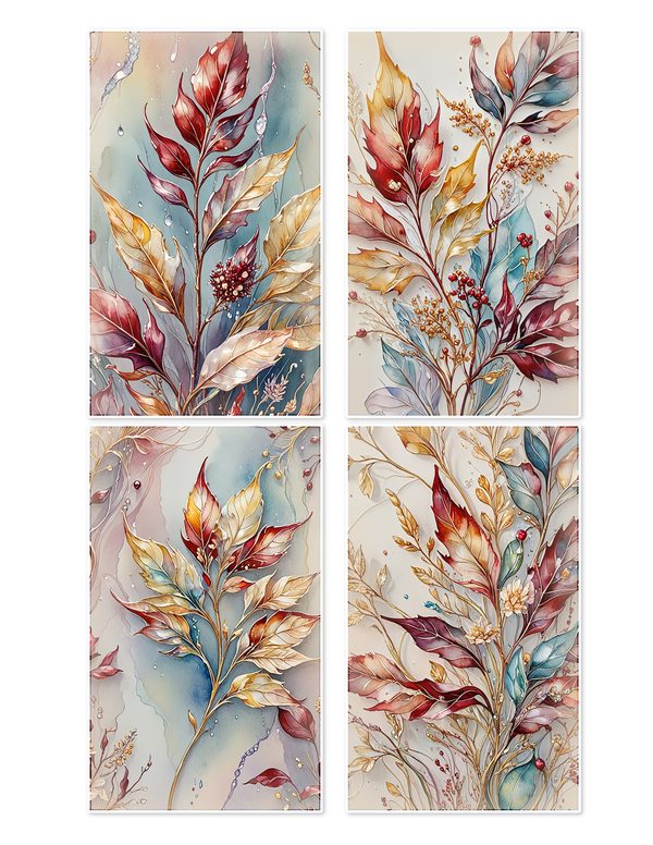 Ephemera Kit: 88 Printable Cards, Tags and Word Strips - Golden Autumn - Commercial Use — image 10