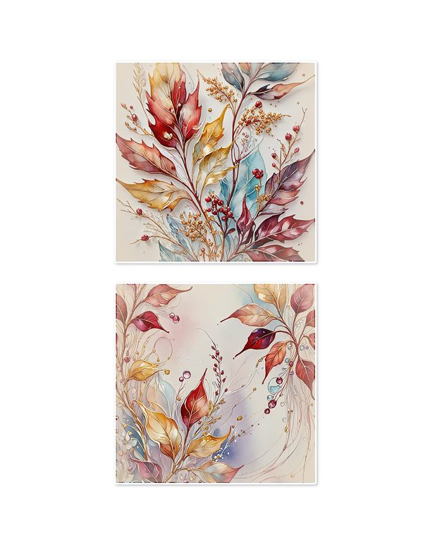Ephemera Kit: 88 Printable Cards, Tags and Word Strips - Golden Autumn - Commercial Use — image 16