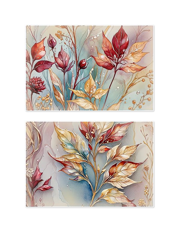 Ephemera Kit: 88 Printable Cards, Tags and Word Strips - Golden Autumn - Commercial Use — image 19