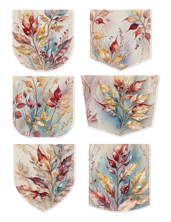 Ephemera Kit: 88 Printable Cards, Tags and Word Strips - Golden Autumn - Commercial Use — image 23
