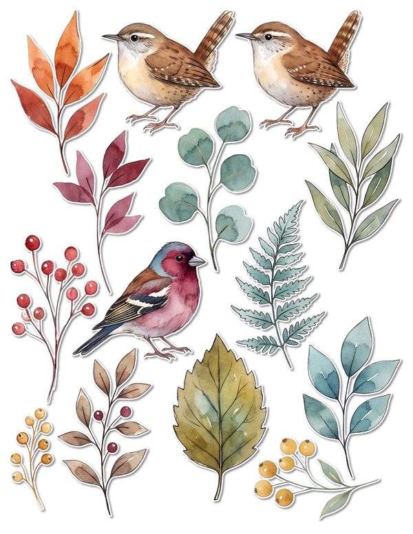 Ephemera Kit: 88 Printable Cards, Tags and Word Strips - Golden Autumn - Commercial Use — image 51