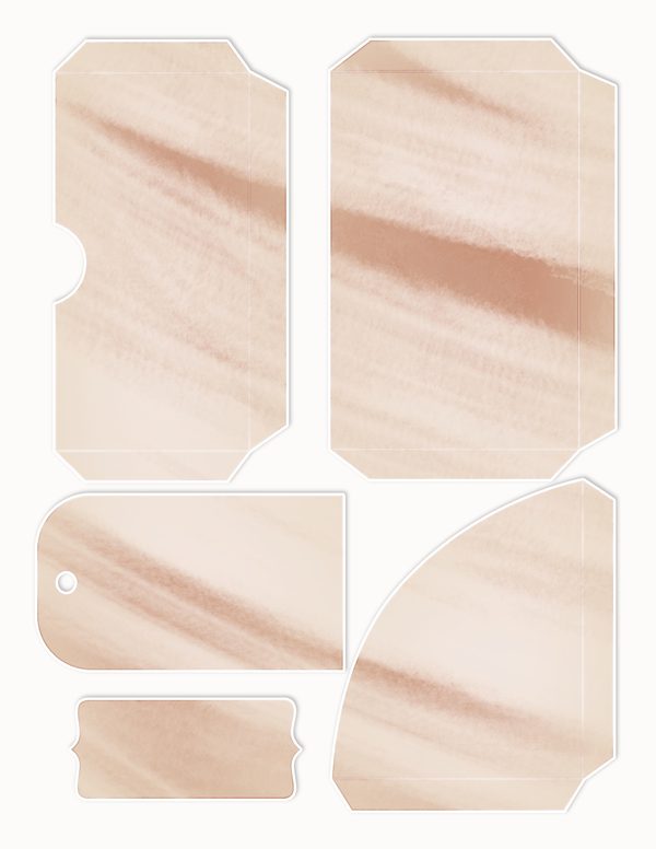 Ephemera Kit: 88 Printable Cards, Tags and Word Strips - Golden Autumn - Commercial Use — image 81