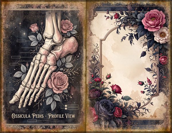 Journal Spreads: 75 Open Book Planner Pages - GOTHIC ANATOMY THEATRE - Commercial Use — image 1