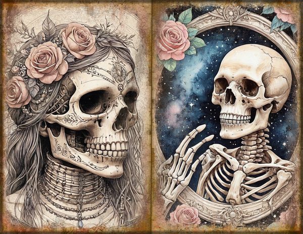 Journal Spreads: 75 Open Book Planner Pages - GOTHIC ANATOMY THEATRE - Commercial Use — image 2