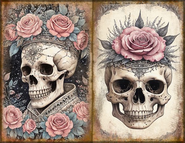 Journal Spreads: 75 Open Book Planner Pages - GOTHIC ANATOMY THEATRE - Commercial Use — image 3
