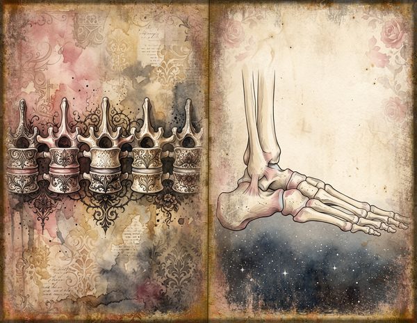 Journal Spreads: 75 Open Book Planner Pages - GOTHIC ANATOMY THEATRE - Commercial Use — image 9