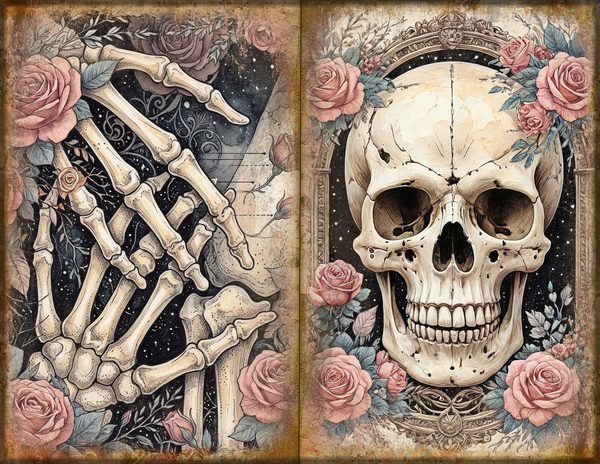 Journal Spreads: 75 Open Book Planner Pages - GOTHIC ANATOMY THEATRE - Commercial Use — image 10