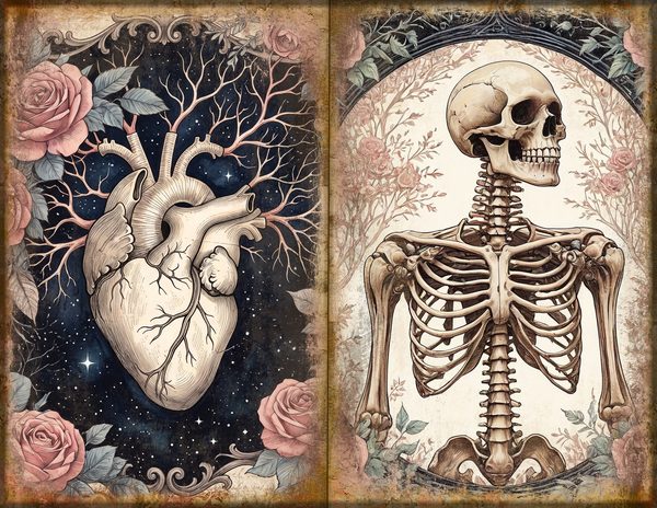 Journal Spreads: 75 Open Book Planner Pages - GOTHIC ANATOMY THEATRE - Commercial Use — image 12