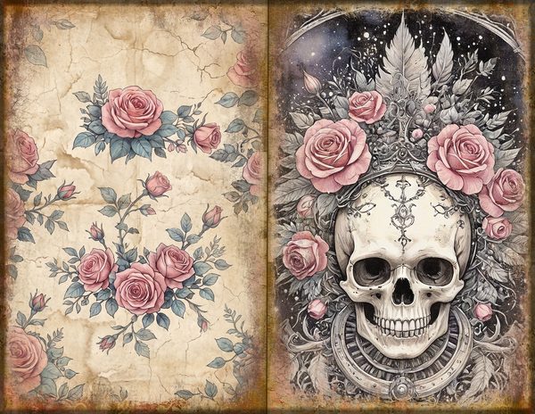 Journal Spreads: 75 Open Book Planner Pages - GOTHIC ANATOMY THEATRE - Commercial Use — image 16
