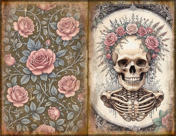Journal Spreads: 75 Open Book Planner Pages - GOTHIC ANATOMY THEATRE - Commercial Use — image 17