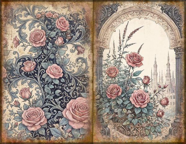 Journal Spreads: 75 Open Book Planner Pages - GOTHIC ANATOMY THEATRE - Commercial Use — image 19