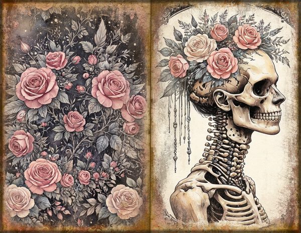 Journal Spreads: 75 Open Book Planner Pages - GOTHIC ANATOMY THEATRE - Commercial Use — image 20