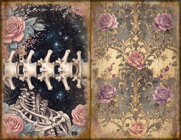 Journal Spreads: 75 Open Book Planner Pages - GOTHIC ANATOMY THEATRE - Commercial Use — image 21