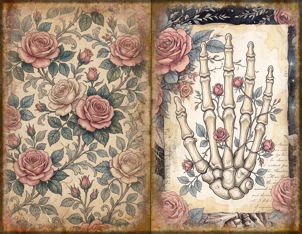 Journal Spreads: 75 Open Book Planner Pages - GOTHIC ANATOMY THEATRE - Commercial Use — image 22
