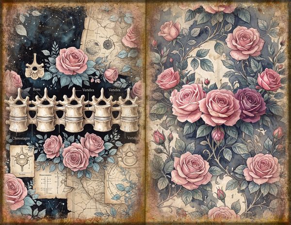 Journal Spreads: 75 Open Book Planner Pages - GOTHIC ANATOMY THEATRE - Commercial Use — image 23
