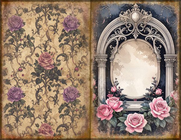 Journal Spreads: 75 Open Book Planner Pages - GOTHIC ANATOMY THEATRE - Commercial Use — image 25