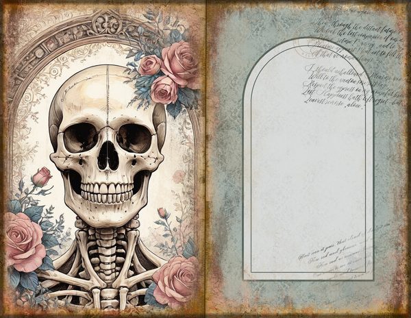 Journal Spreads: 75 Open Book Planner Pages - GOTHIC ANATOMY THEATRE - Commercial Use — image 28