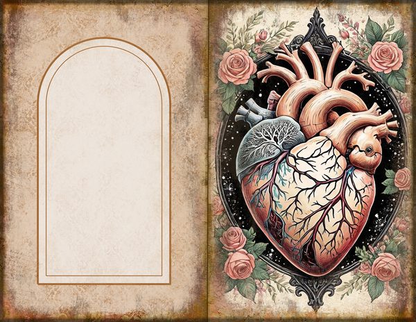 Journal Spreads: 75 Open Book Planner Pages - GOTHIC ANATOMY THEATRE - Commercial Use — image 29