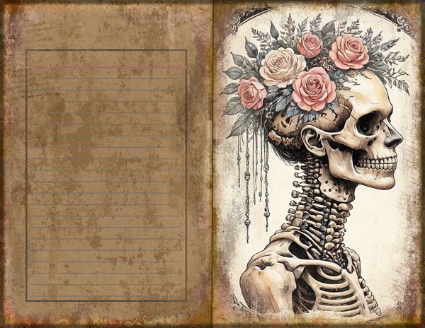 Journal Spreads: 75 Open Book Planner Pages - GOTHIC ANATOMY THEATRE - Commercial Use — image 39