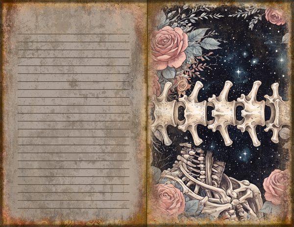 Journal Spreads: 75 Open Book Planner Pages - GOTHIC ANATOMY THEATRE - Commercial Use — image 41