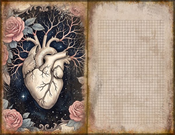 Journal Spreads: 75 Open Book Planner Pages - GOTHIC ANATOMY THEATRE - Commercial Use — image 42